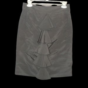 Alice & Olivia Size 6 Skirt Silk Tiered & Flounced